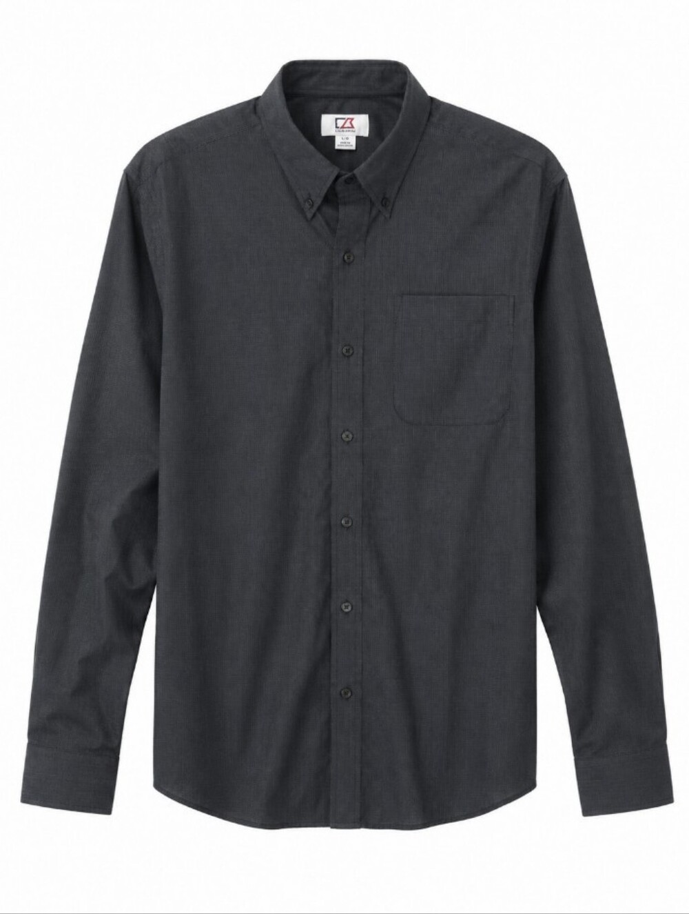 Cutter & Buck Charcoal Gray Button-Down Shirt